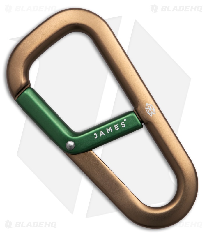 The James Brand The Hardin Carabiner - Tumbleweed + Dark Green