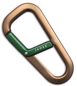 The James Brand The Hardin Carabiner - Tumbleweed + Dark Green