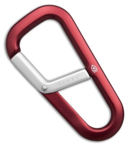 The James Brand The Hardin Carabiner - Wine Red + Silver