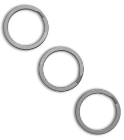 The James Brand Titanium Key Ring 3 Pack - Gray