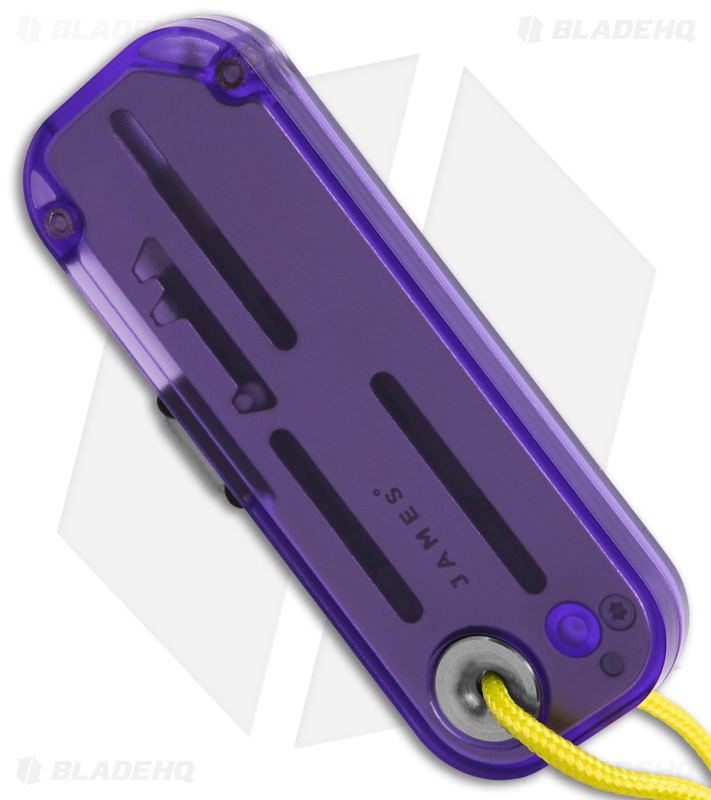 The James Brand The Palmer PC Utility Knife Atomic Purple/Electric Green