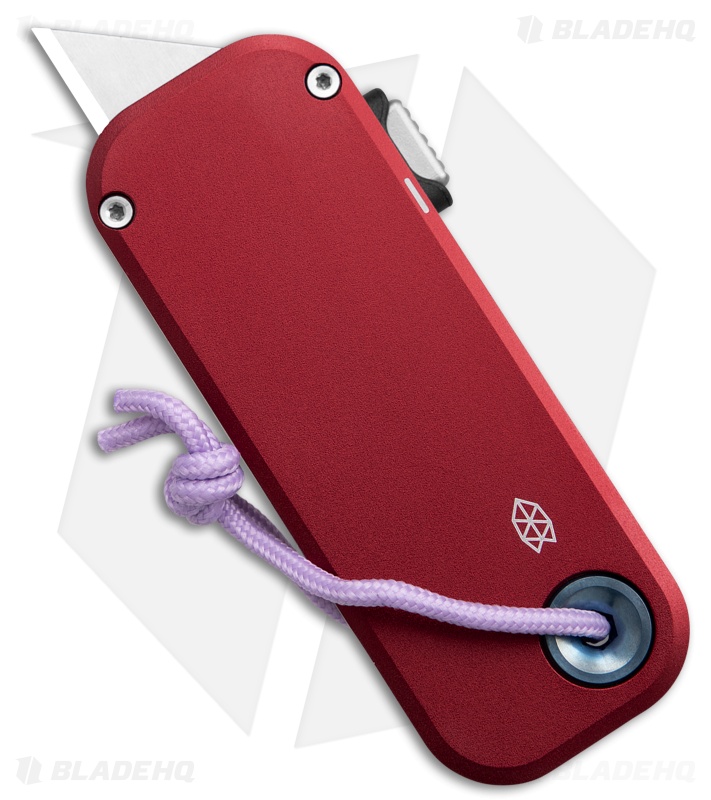The James Brand The Palmer Utility Knife Mulberry + Blue Aluminum (0.56" Satin)