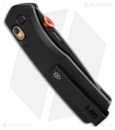 The James Brand The Carter Ambi-Slider Knife Black + Fire G-10 (2.8" Black)
