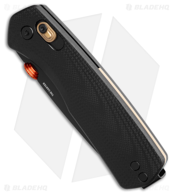 The James Brand The Carter Ambi-Slider Knife Black + Fire G-10 (2.8" Black)