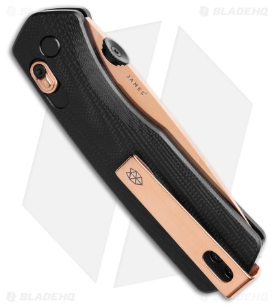 The James Brand The Carter Ambi-Slider Knife Black G-10 (2.8" Rose Gold)