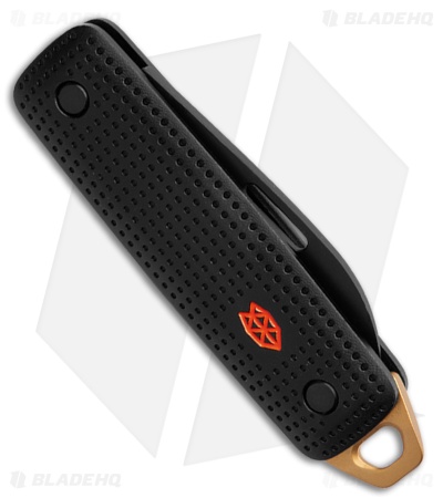 The James Brand The Elko Slip Joint Knife Black & Fire Aluminum (1.6" Black)