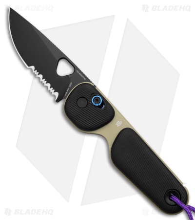 The James Brand The Redstone Slide Lock Knife Coyote Tan/Black (2.5" Black Serr)
