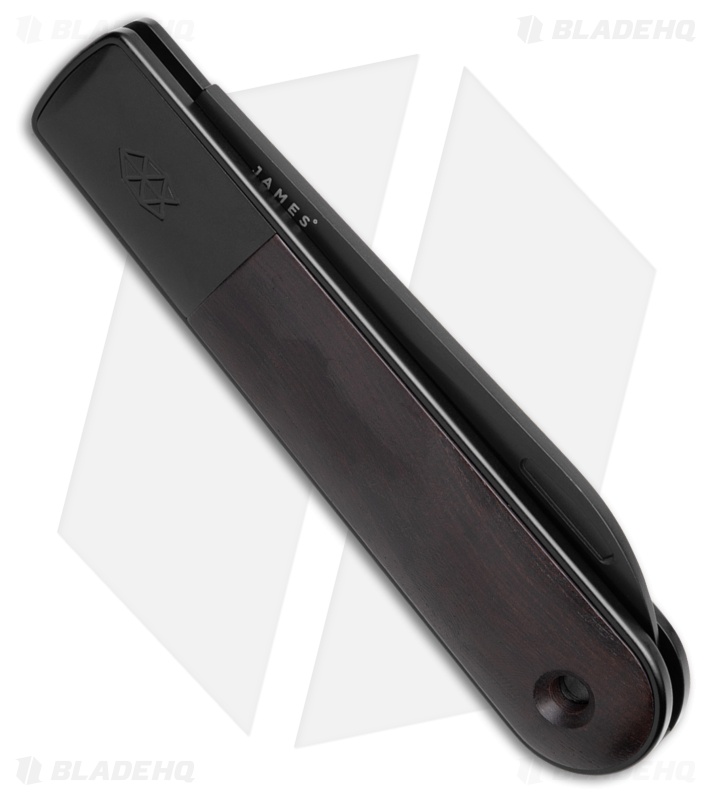 The James Brand Wayland Slip Joint Knife Ebony Wood (3" Black S35VN)