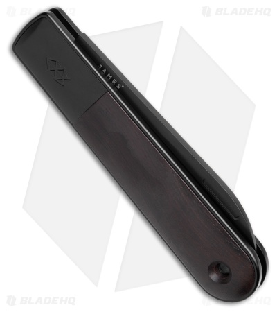 The James Brand Wayland Slip Joint Knife Ebony Wood (3" Black S35VN)