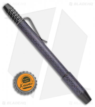 Ti2 Design Custom TechLiner Shorty Pen - Ti Anodized DLC Laser Engraved (Black)