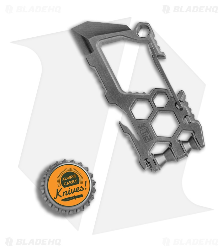 Ti2 Design Para-Biner TPB-6 SAE Utility Carabiner Tool  - Tumbled Ti 