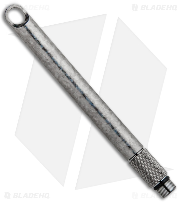 Titaner Crystal Finish Titanium Toothpick + Key Chain Case (Knurled)