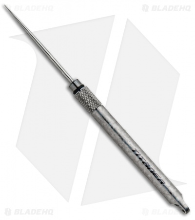Titaner Crystal Finish Titanium Toothpick + Key Chain Case (Knurled)