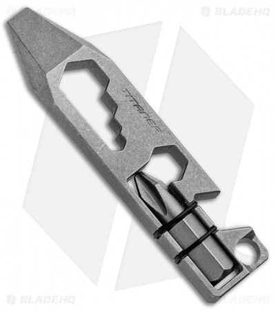 Titaner Multi-Function Titanium Pry Bar Keychain Tool Grey 