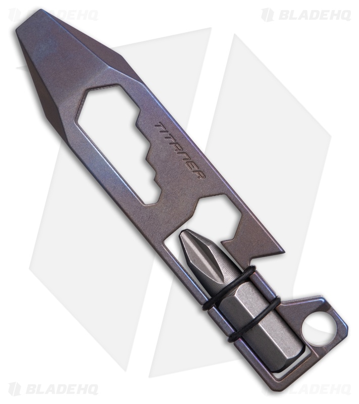 Titaner Multi-Function Titanium Pry Bar Keychain Tool Blue 
