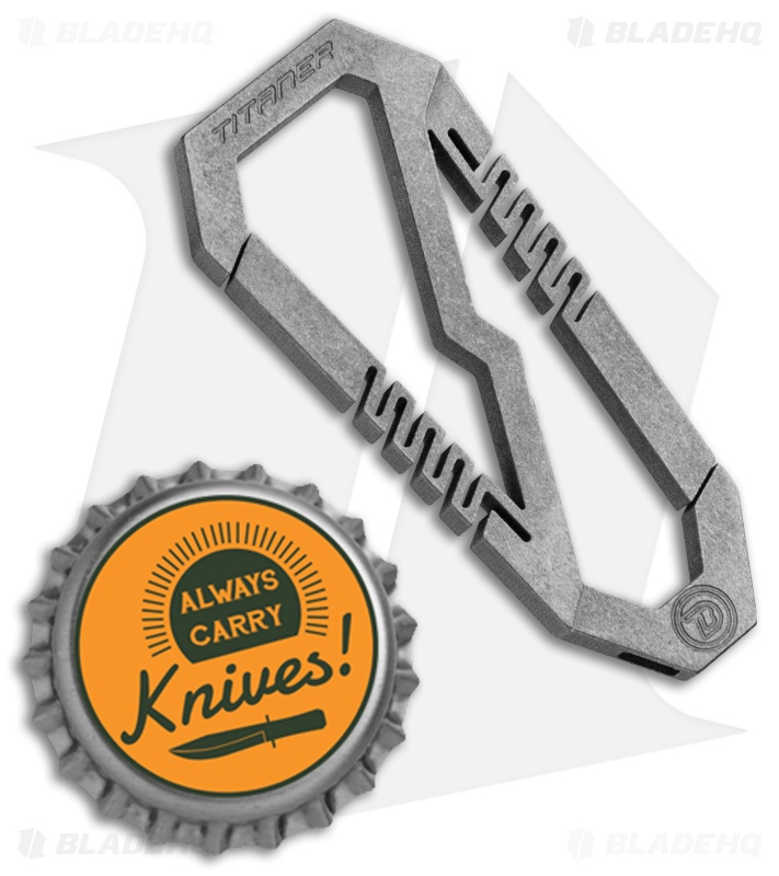 Titaner Two-Way Titanium Carabiner (Stonewash)