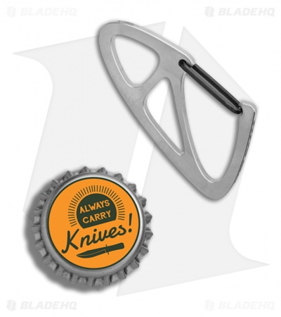 Titaner Wings Large Carabiner Titanium Keychain (Polished)