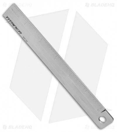 Titaner 6.75" Titanium Ruler w/ Leather Storage Sleeve