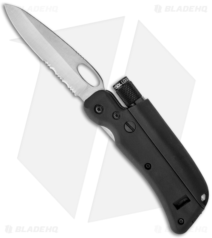 Tool Logic SL Pro 2 Folding Knife Firestarter w/ Flashlight (3" Satin Serr) SLP2