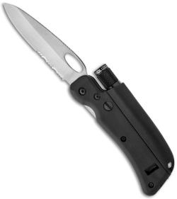 Tool Logic SL Pro 2 Folding Knife Firestarter w/ Flashlight (3" Satin Serr) SLP2