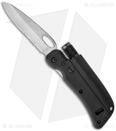 Tool Logic SL Pro 2 Folding Knife Firestarter w/ Flashlight (3" Satin Serr) SLP2