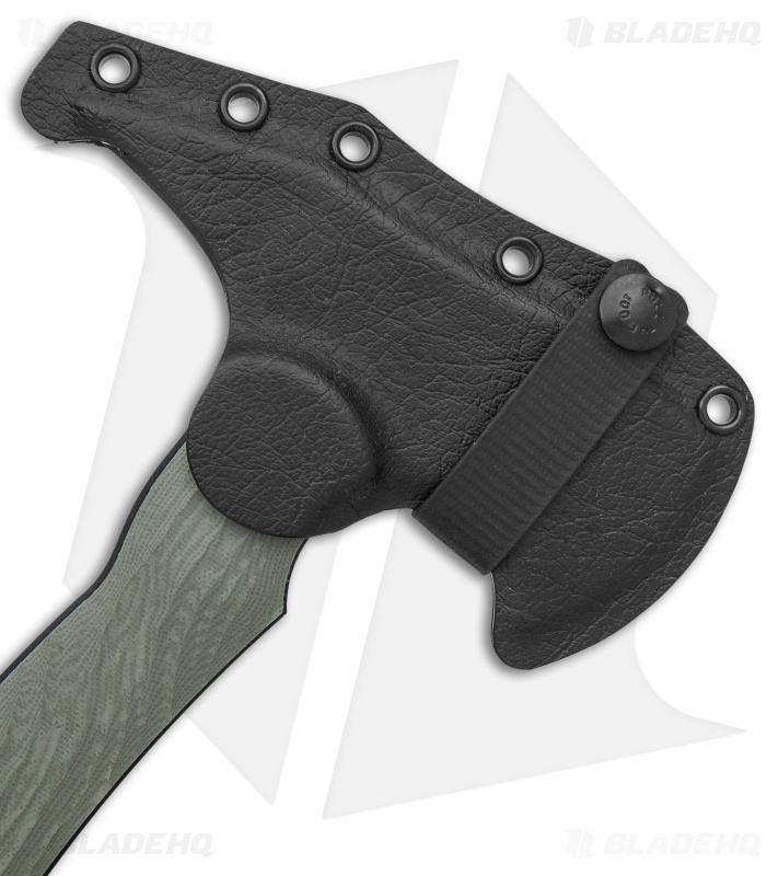 Toor Knives 11" Tomahawk Stealth Gray G-10/Blue Liners (1.75" Black)