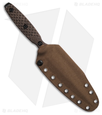 Toor Knives Allied Specter Fixed Blade Knife Green Linen Micarta (4.75" Gunkote)