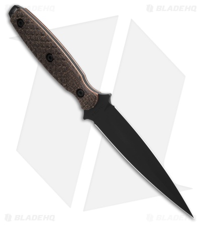 Toor Knives Allied Specter Fixed Blade Knife Green Linen Micarta (4.75" Gunkote)
