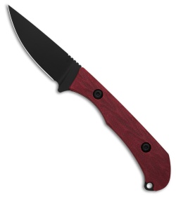 Toor Knives Barrow Fixed Blade Knife Crimson G-10 (2.88" Black)