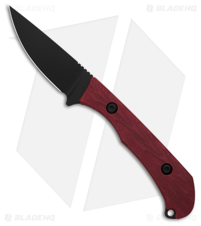 Toor Knives Barrow Fixed Blade Knife Crimson G-10 (2.88" Black)