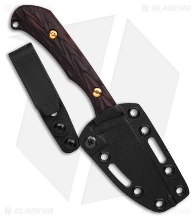 Toor Knives Barrow Fixed Blade Knife Walnut Dymalux (2.88" Black)