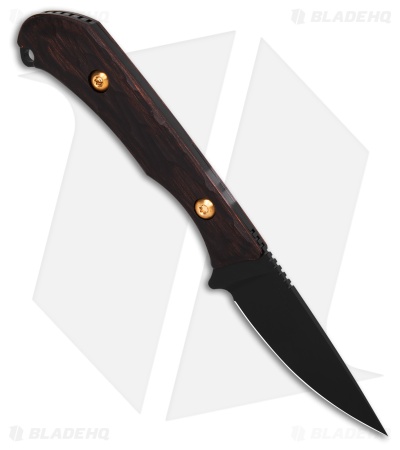 Toor Knives Barrow Fixed Blade Knife Walnut Dymalux (2.88" Black)