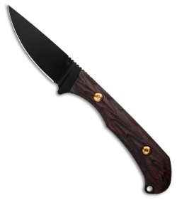 Toor Knives Barrow Fixed Blade Knife Walnut Dymalux (2.88" Black)