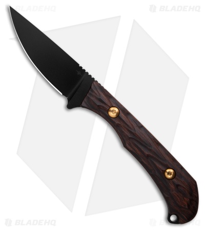 Toor Knives Barrow Fixed Blade Knife Walnut Dymalux (2.88" Black)