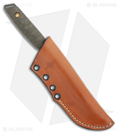 Toor Knives Campfire Field 2.0 Fixed Blade Knife Green Micarta (4.5" Black)
