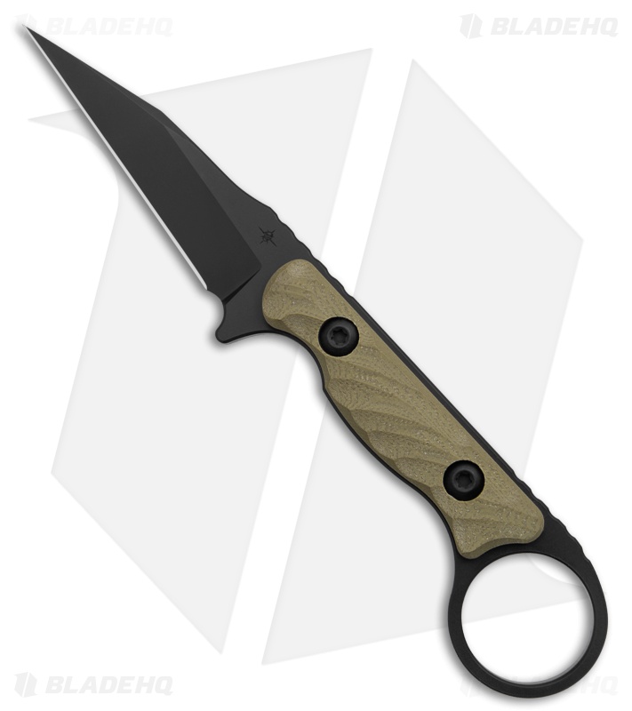 Toor Knives Jank Shank W Fixed Blade Knife Ranger Green G-10 (3" Black)