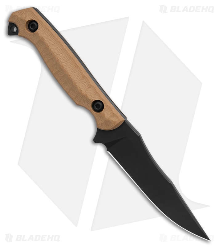 Toor Knives Krypteia S Fixed Blade Knife FDE G-10 (4" Black)