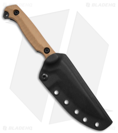 Toor Knives Krypteia S Fixed Blade Knife FDE G-10 (4" Black)