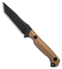 Toor Knives Krypteia T Fixed Blade Knife FDE G-10 (4" Black)