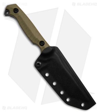 Toor Knives Krypteia T Fixed Blade Knife Ranger Green G-10 (4" Black)