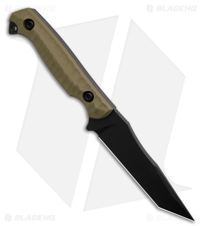Toor Knives Krypteia T Fixed Blade Knife Ranger Green G-10 (4" Black)