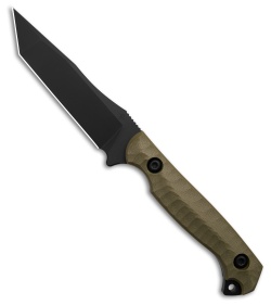 Toor Knives Krypteia T Fixed Blade Knife Ranger Green G-10 (4" Black)