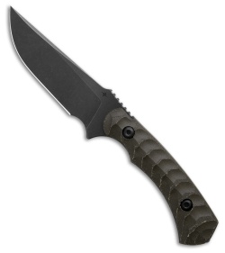 Toor Knives Toor Knives Limited Edition Neptune Brauler Knife Green Micarta (4" Black Oxide) - $350.00 at Blade HQ
