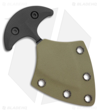 Toor Knives Vasive Fixed Blade Push Dagger Knife Bomber Black G-10 (2" Black)