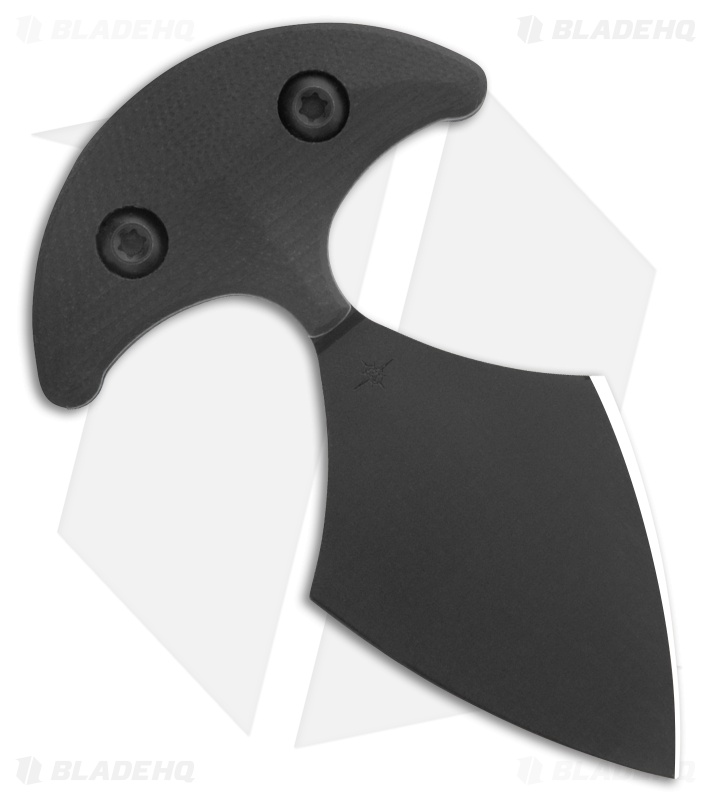 Toor Knives Vasive Fixed Blade Push Dagger Knife Bomber Black G-10 (2" Black)
