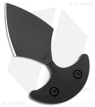 Toor Knives Vasive Fixed Blade Push Dagger Knife Bomber Black G-10 (2" Black)