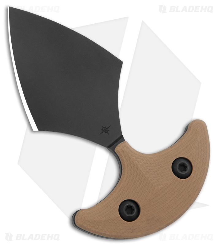 Toor Knives Vasive Fixed Blade Push Dagger Knife Omaha Tan G-10 (2" Black)