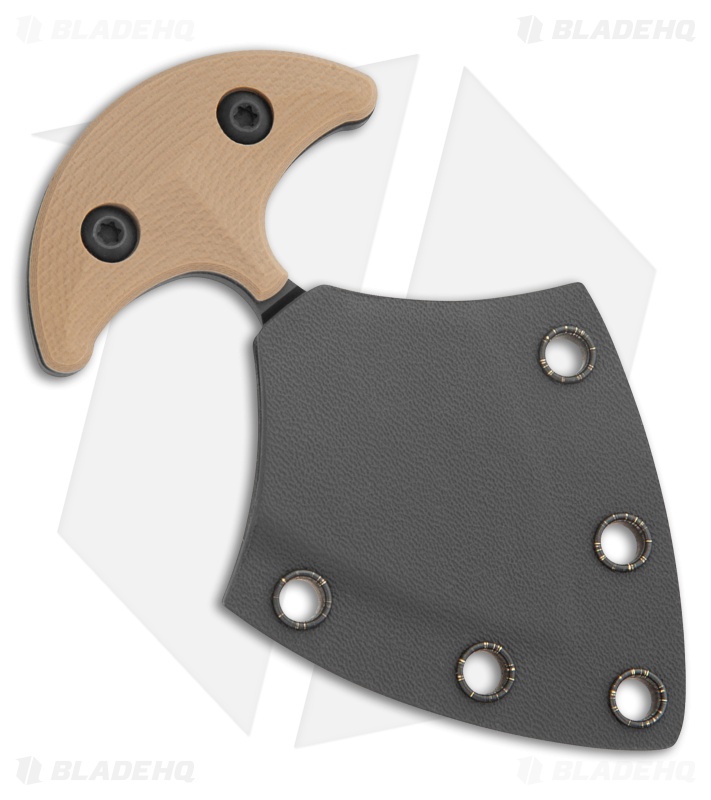Toor Knives Vasive Fixed Blade Push Dagger Knife Omaha Tan G-10 (2" Black)