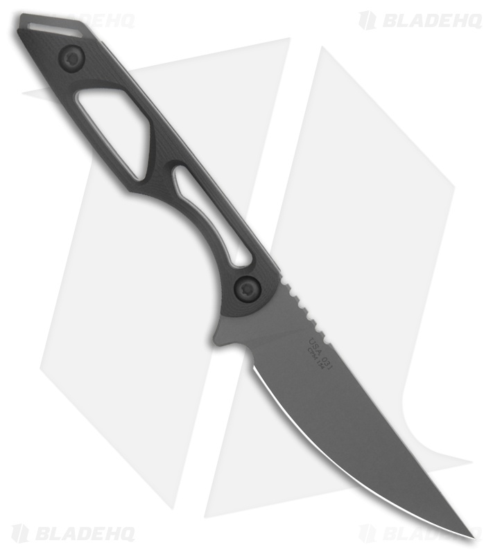 Toor Knives Willow Fixed Blade Knife Dark Gray G-10 (3.75" Canyon Drab Gunkote)