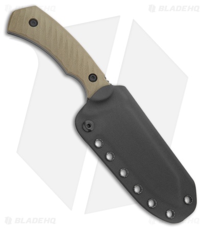 Toor Knives Zenith Spitfire Green Fixed Blade Knife Green G-10 (4" Black)